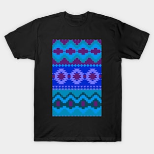 Blue Crochet Pattern T-Shirt